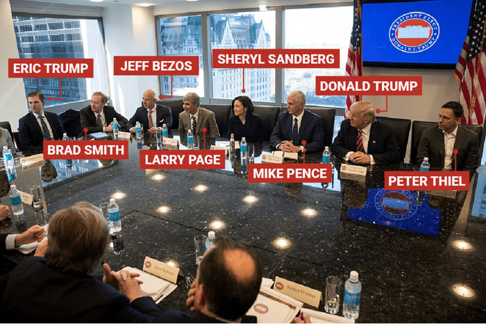 На встрече в Trump Tower. Фото: Skye Gould/BI Graphics