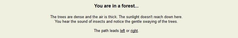 You are in a forest