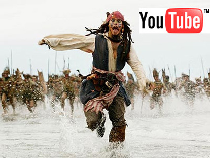 johny Depp escaping from Pirates