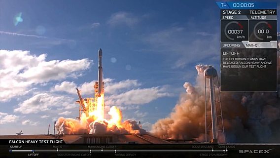 Трансляция запуска Falcon Heavy стала второй по популярности за историю YouTube 
