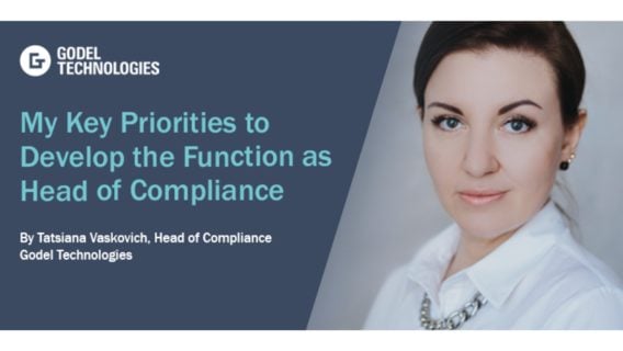  My Key Priorities to Develop the Function as Head of Compliance 
