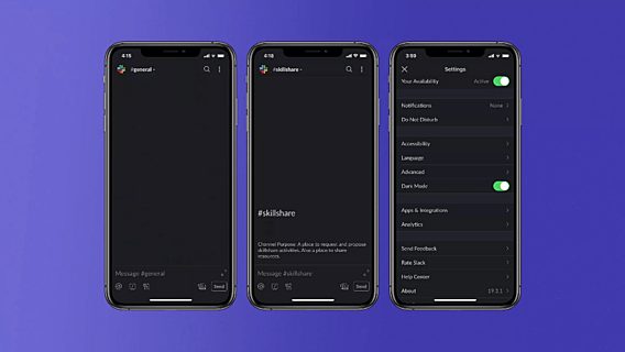 Slack тестирует тёмный режим для iOS и Android 