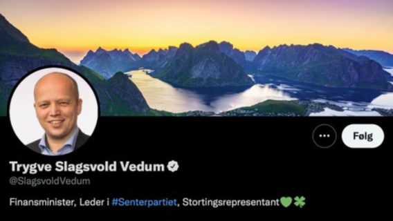 Twitter верифицировал липовый аккаунт министра финансов Норвегии