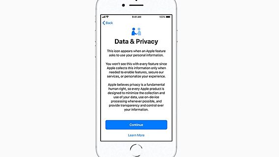 Apple начнёт уведомлять пользователей о сборе персональной информации 