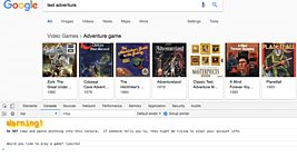 В «глубинах» главного сайта Google нашли текстовую игру 