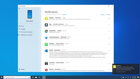 Microsoft расширила список смартфонов с поддержкой отображения экрана и добавила поддержку Android-уведомлений 