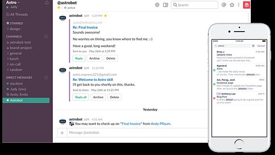 Slack поглотил стартап Astro и улучшит интеграцию электронной почты в мессенджер 