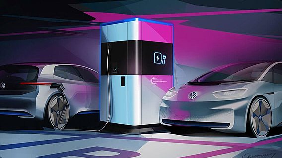 Volkswagen разработала мобильные станции быстрой подзарядки электромобилей 
