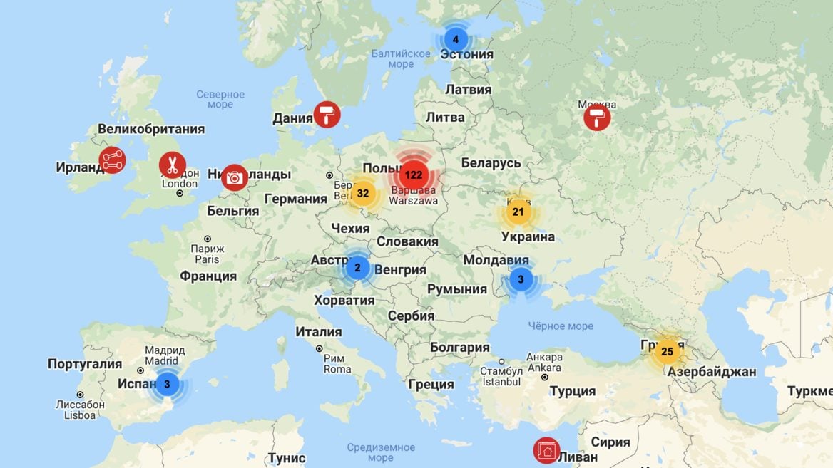 Карта услуг от беларусов по всему миру: к кому обратиться в Варшаве Киеве Майами