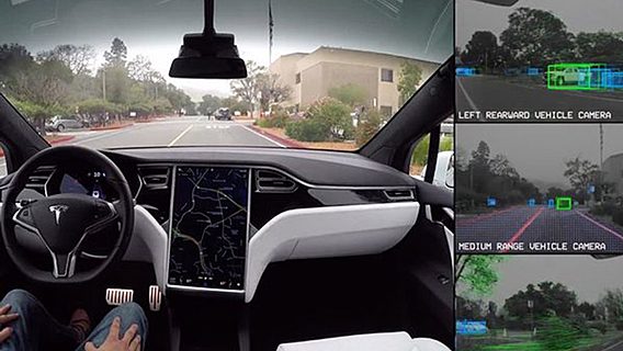 Дорога «глазами» автопилота Tesla (видео) 